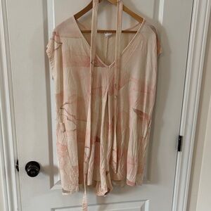 Elegant Cream and Pink Women's Pajama romper